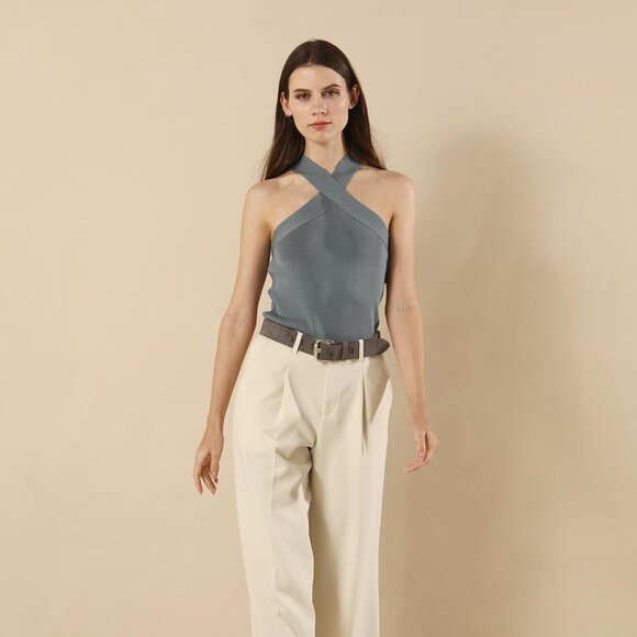 Women Leather Wide Fashion Thick Dress Belt With Gold Buckle Belt Suede Grey - Picture 6 of 6